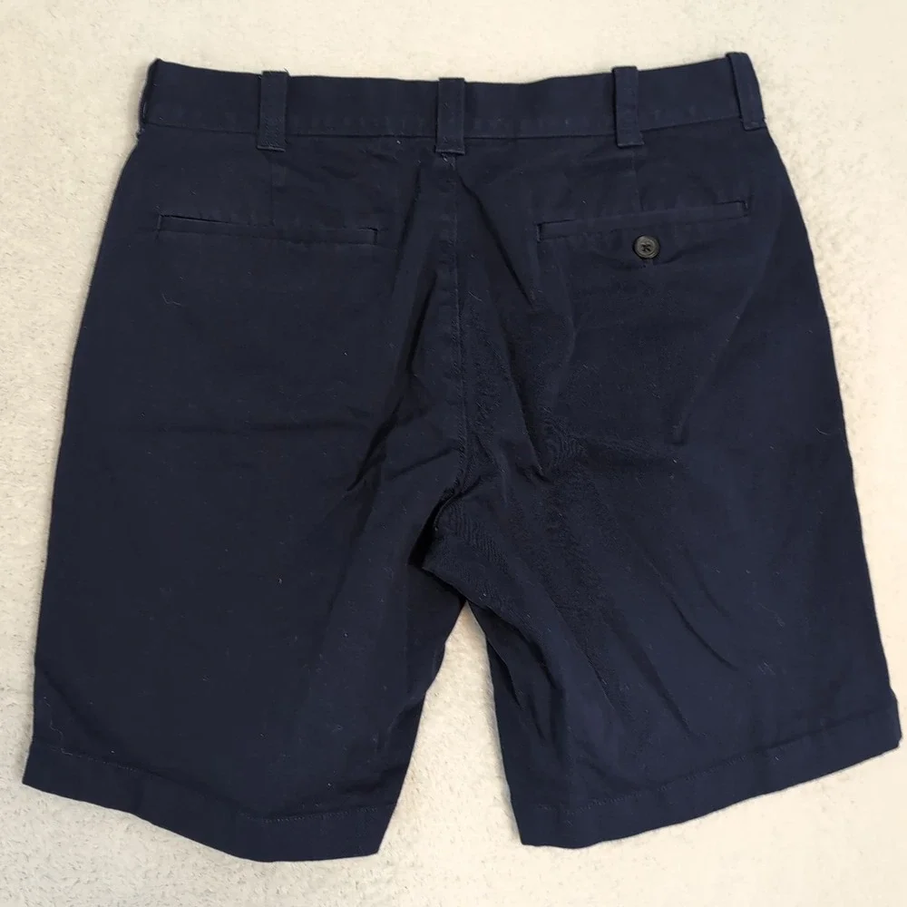 J Crew Mercantile Chino‎ Shorts Blue Flat Front Men's 30 x 9